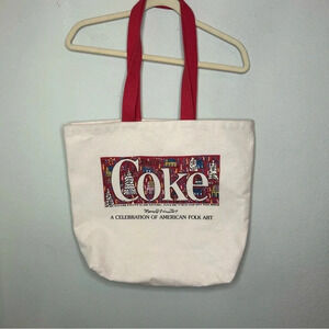 1991 Howard Finster American Folk Art Coke Canvas Bag